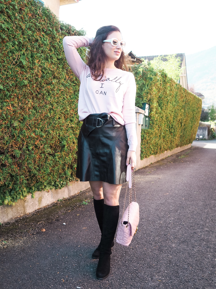 On Wednesday's We Wear Pink Sweaters - The Brunette Nomad