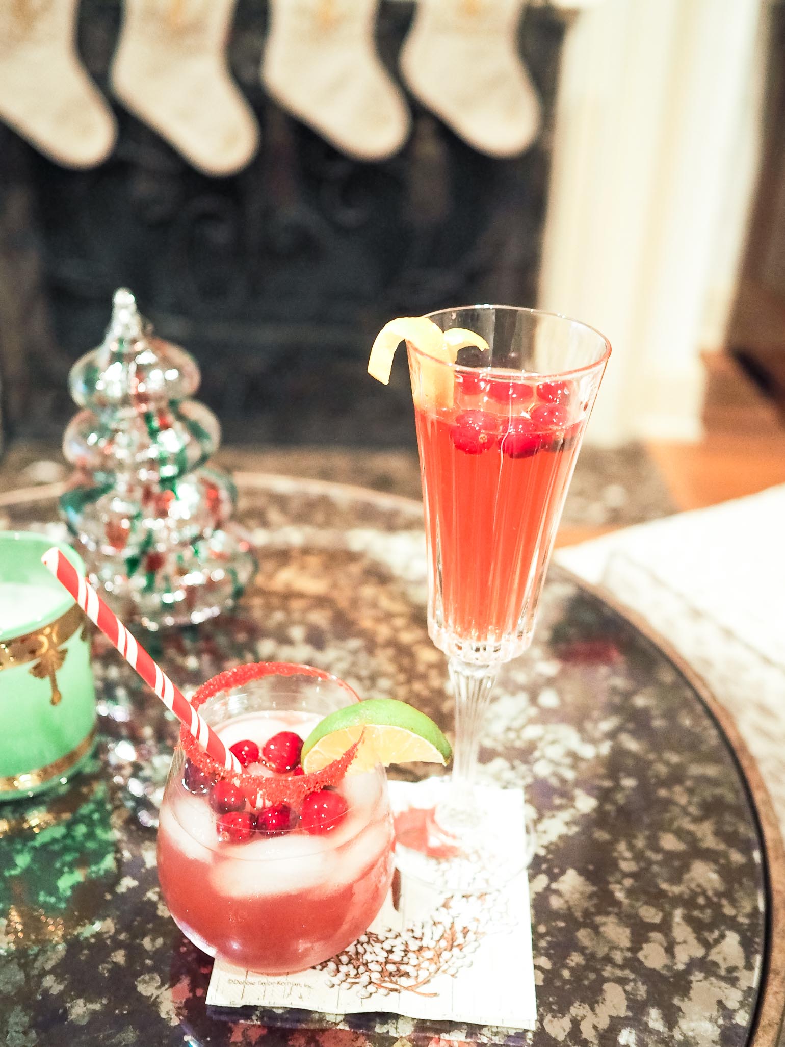 Cristina from The Brunette Nomad, Dallas fashion blogger, shares a casual holiday party look and two holiday cocktails that you need to serve this season at your parties