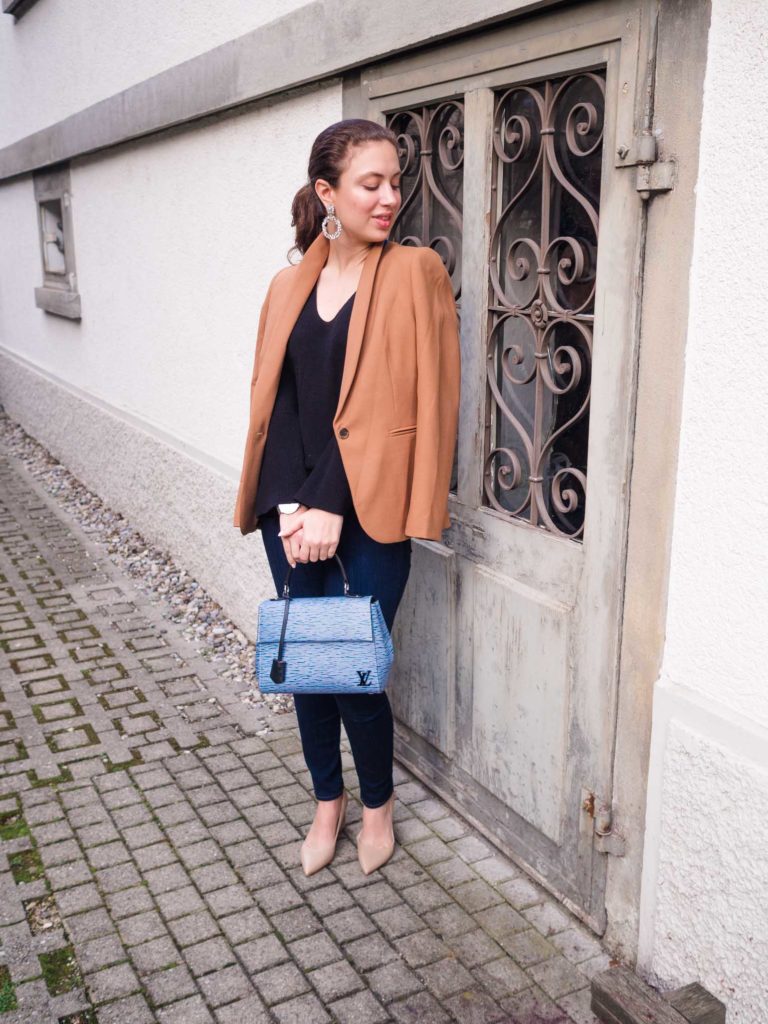 How to Instantly Look Chic with a Camel Blazer - The Brunette Nomad