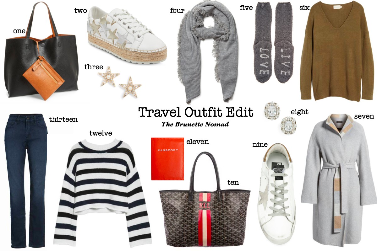 Travel Outfit Edit A Few Travel Essentials The Brunette Nomad