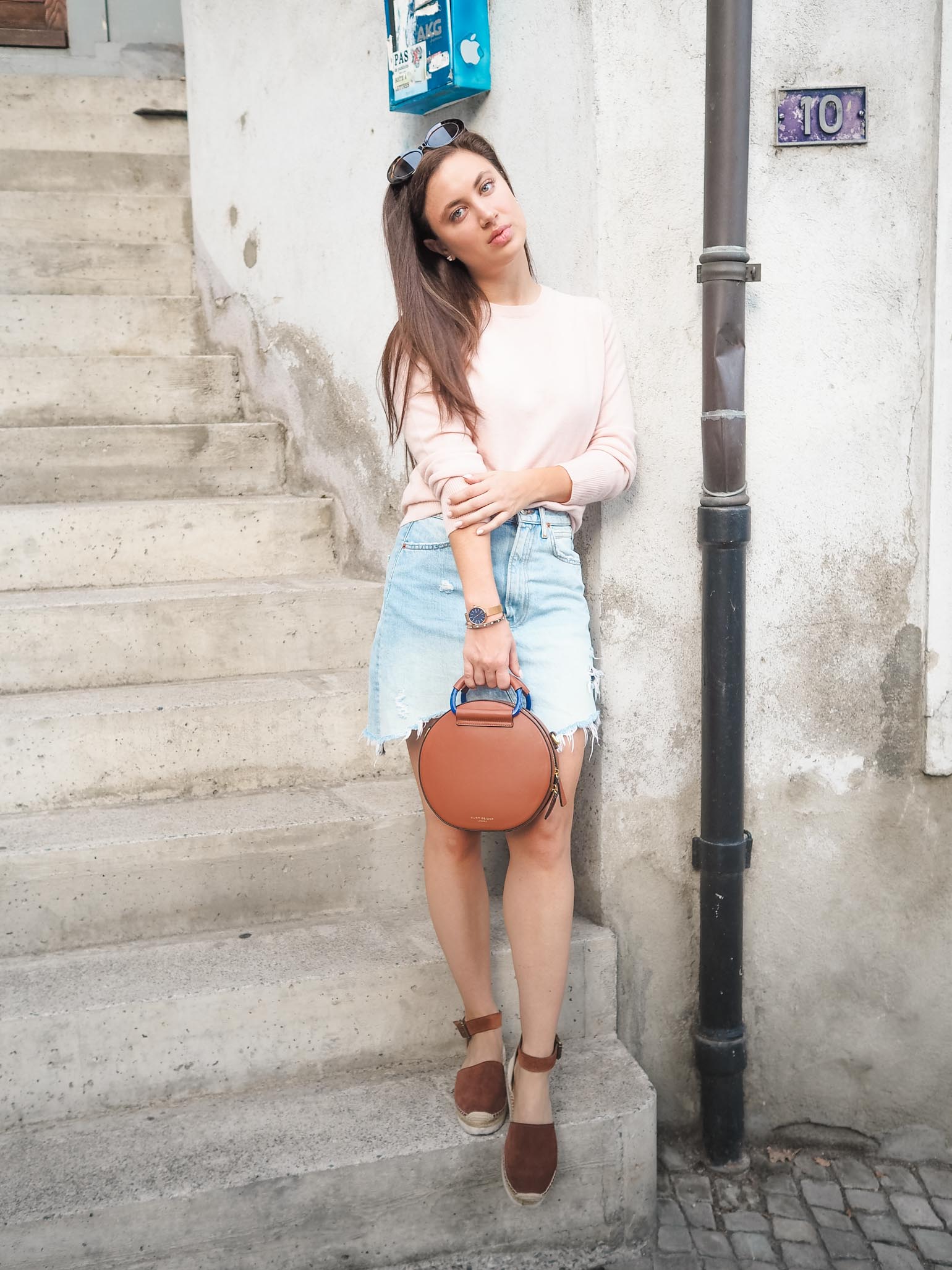 How to Transition Your Jean Skirt into Fall - The Brunette Nomad