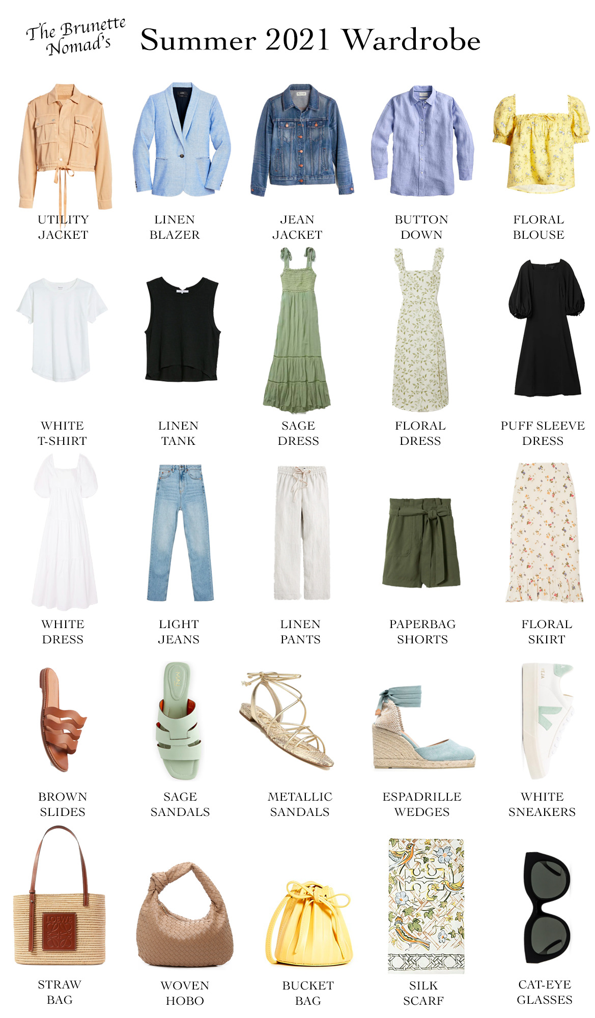 Dallas fashion blogger shares a curated collection for a Summer 2021 capsule wardrobe
