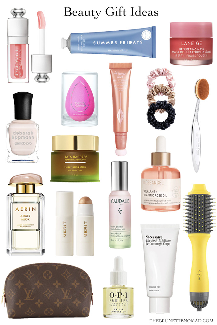 Dallas fashion blogger shares a collage of beauty gifts for a 2022 gift guide