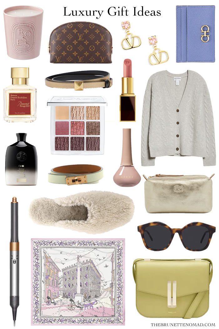 Dallas fashion blogger shares a gift guide collage for luxury gifts